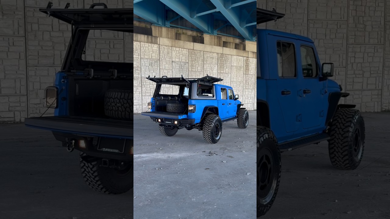 We are loving this Pepsi Blue Gladiator with SMARTCAP bed Cap #jeep #gladiator #4x4