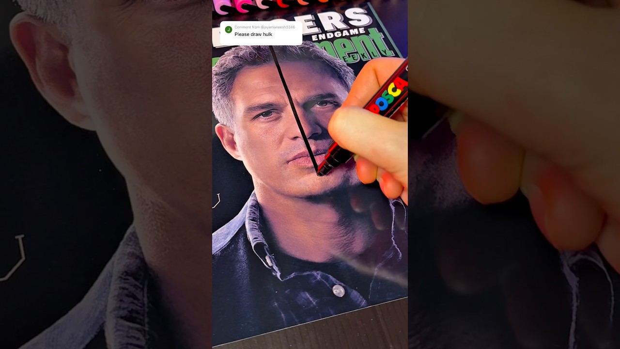 Drawing HULK💚#shorts #artshorts #hulk #hulkart #funart