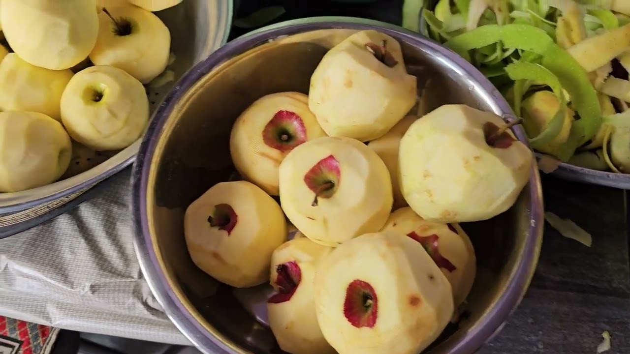 Պատրաստում ենք տոնական խնձորի չիր 🍎 - Making dried apples  - Готовим сушёные яблоки