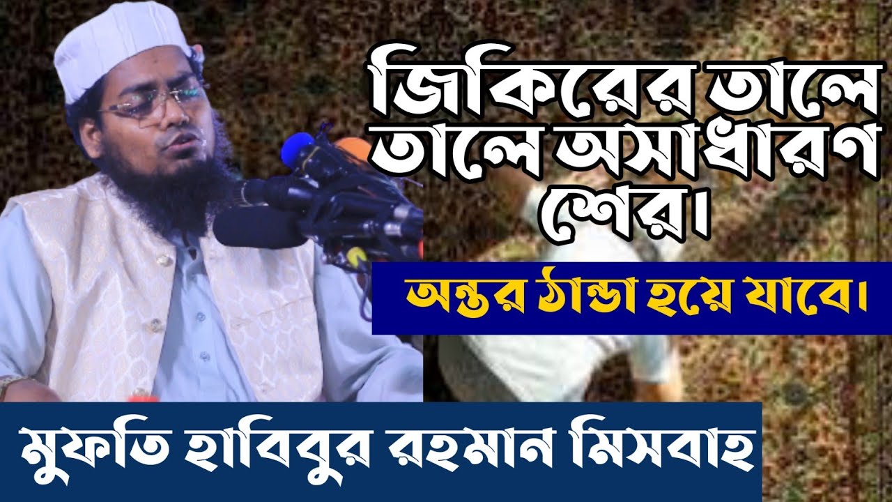 জিকিরের তালে তালে বাংলা শের। মুফতি হাবিবুর রহমান মিসবাহ mufti habibur Rahman misbah gojol