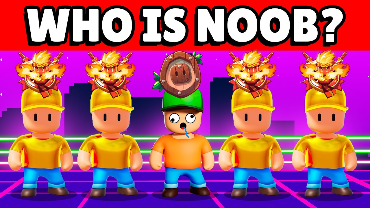 5 Fake Noobs vs 1 Real Noob