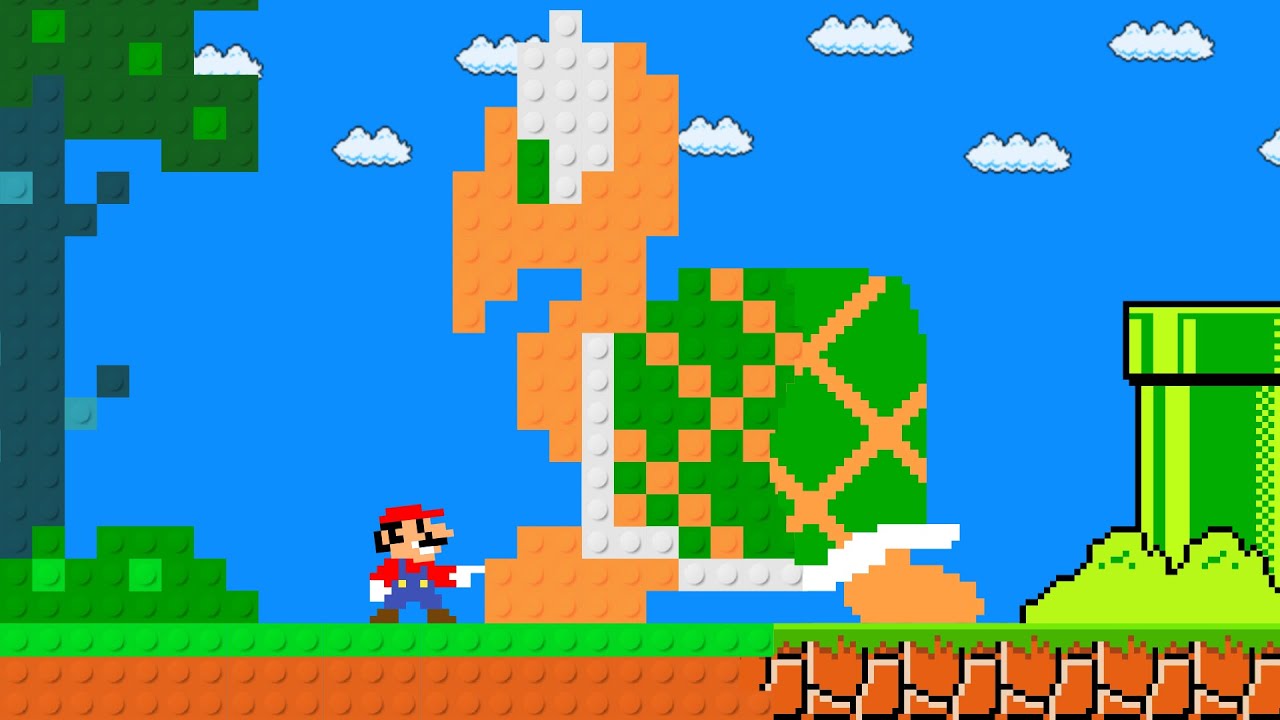 Super Mario Bros. but What Mario touch turns to LEGO!
