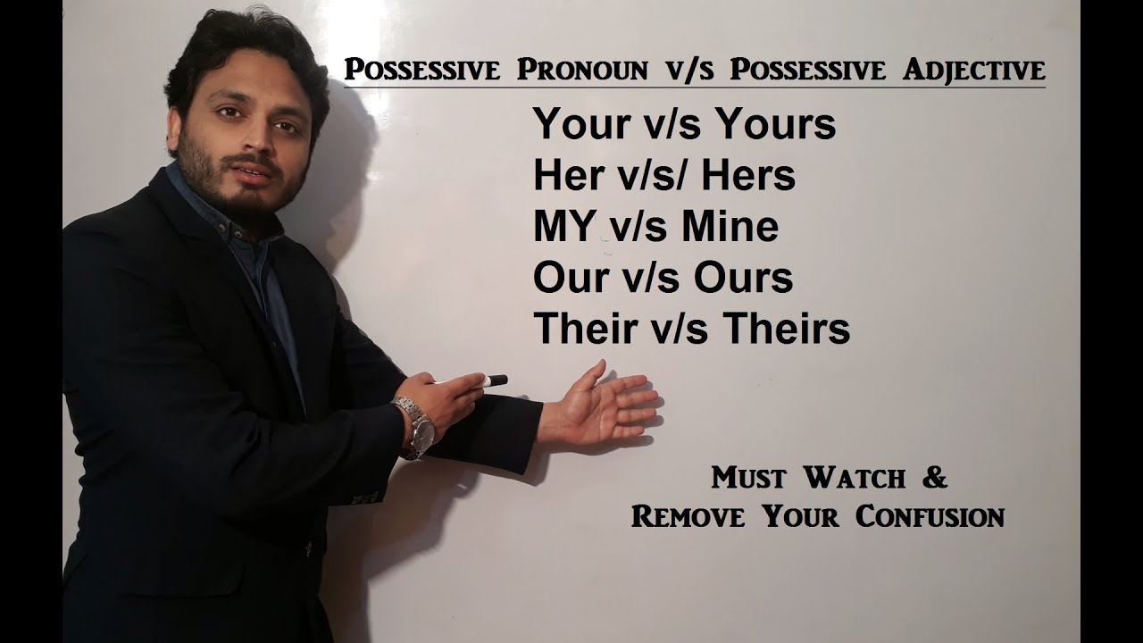 Possessive Pronoun V/s Possessive Adjective (Your/Yours, Her/Hers, My/Mine) | By Syed Ali Raza Kazmi