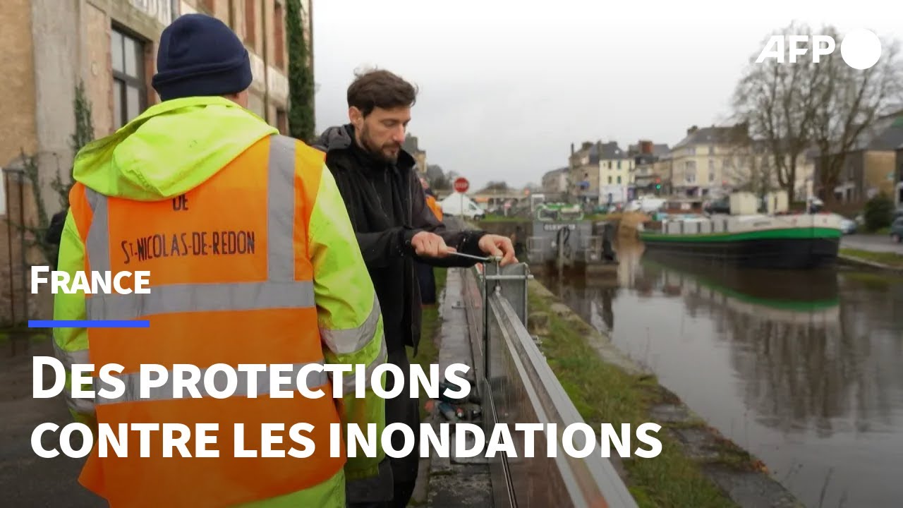 Crues: des protections anti-inondations install&eacute;es &agrave; Saint-Nicolas-de-Redon | AFP