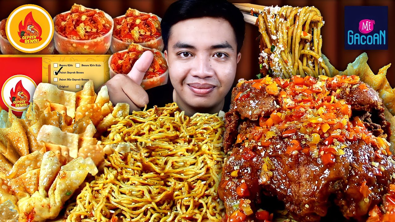 MENU BARU GEPREK BENSU AYAM TERBANG !! MUKBANG AYAM TERBANG EXTRA SAMBAL GEPREK