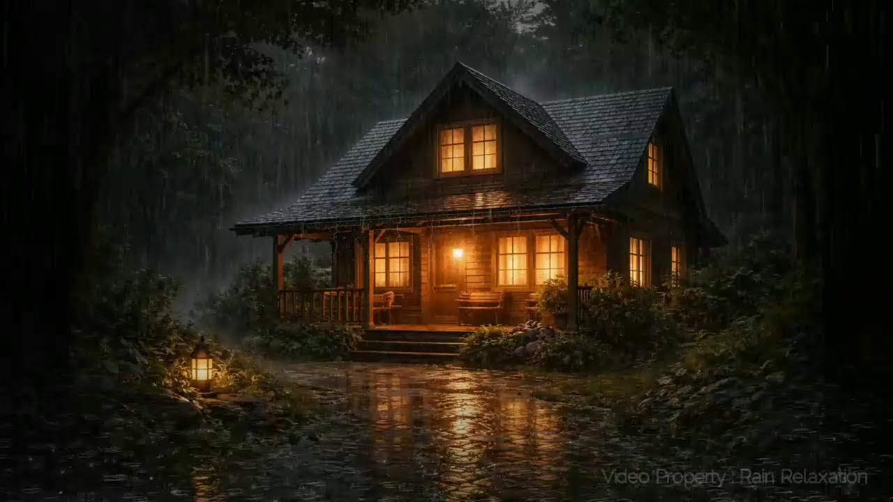 Rain Sound in Forest  Heavy Rain on Window for Fall Asleep Quickly | Soothing Rainy Day Vibes