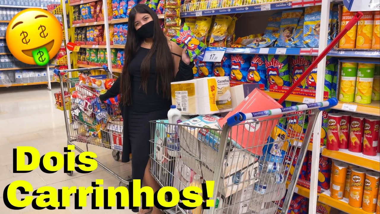 COMPRA DO MÊS NO AP NOVO - DOIS CARRINHOS 🛒🥰