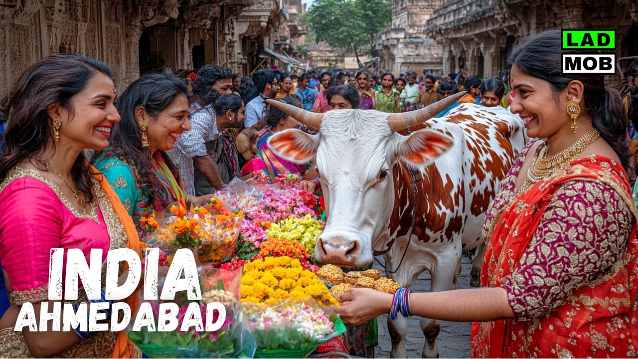 🇮🇳 India: Historic Walled City of Ahmedabad - Vibrant Streets, Markets and Timeless Culture | 4K HDR