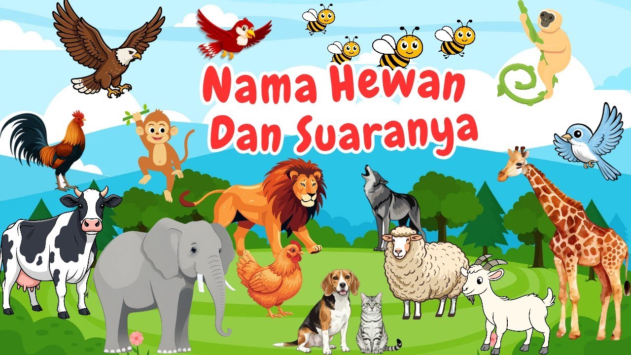 Belajar Mengenal Nama Hewan dan Suaranya | Belajar Suara Hewan