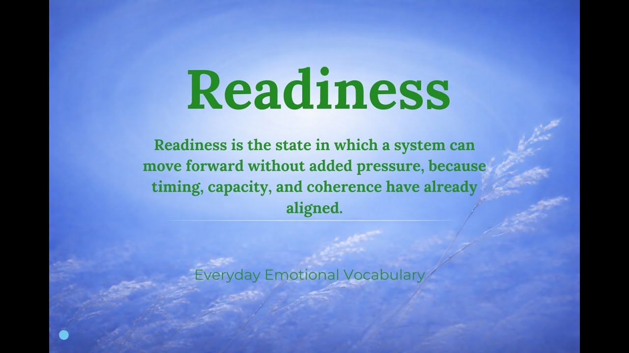 Readiness: The Difference Between Movement and Maintenance