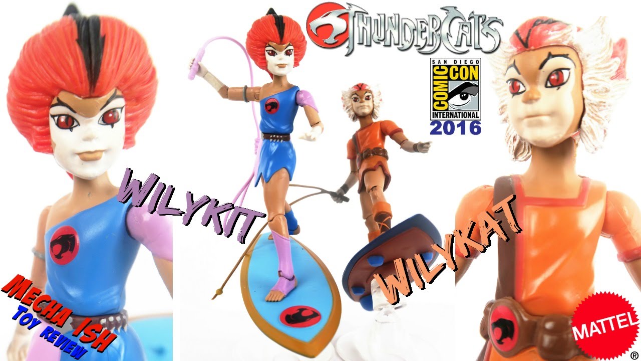 SDCC 2016 Thundercats Classic WILYKIT & WILYKAT 2 Pack Action Figure Toy Review Mattel