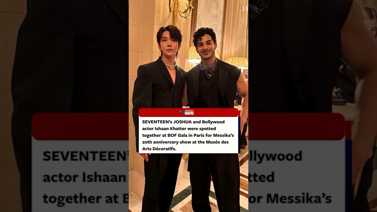 SEVENTEEN's Joshua meets Indian Actor Ishaan Khatter🔥| #kpop #seventeen #joshua #ishaankhatter #fyp