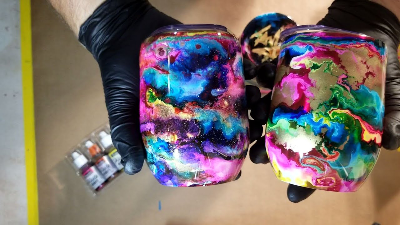 I Try Alcohol Ink on a Tumbler for the First Time EVER!! - AMAZING RESULTS!!
