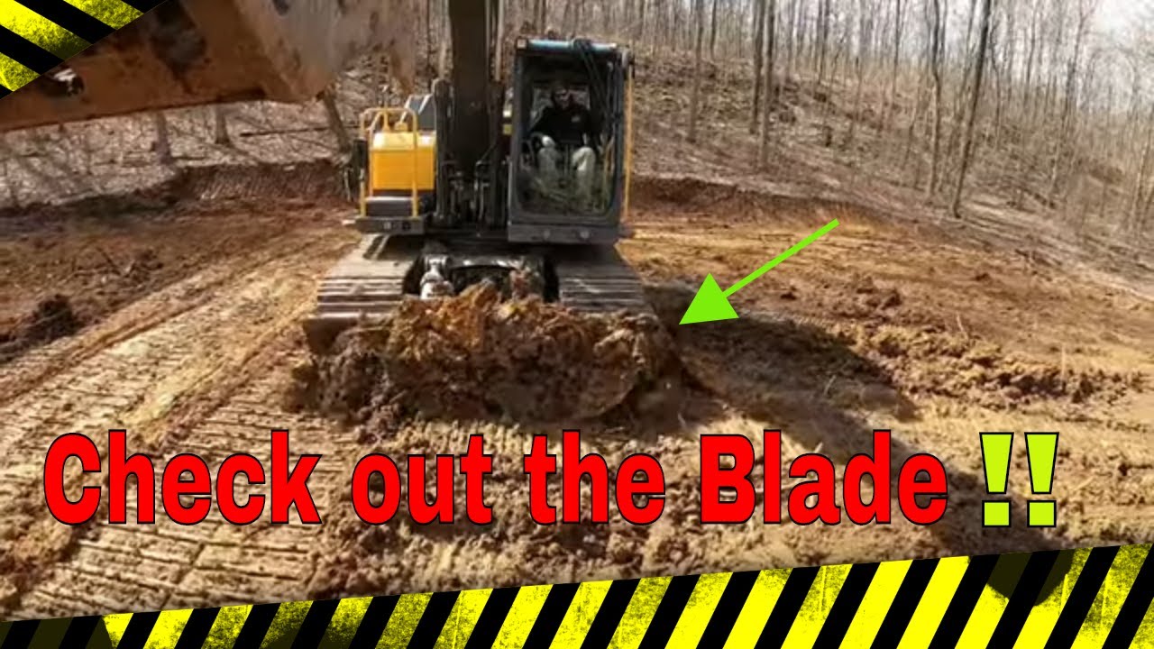 Building a 40x60 building pad with just the Volvo excavator and push blade. 