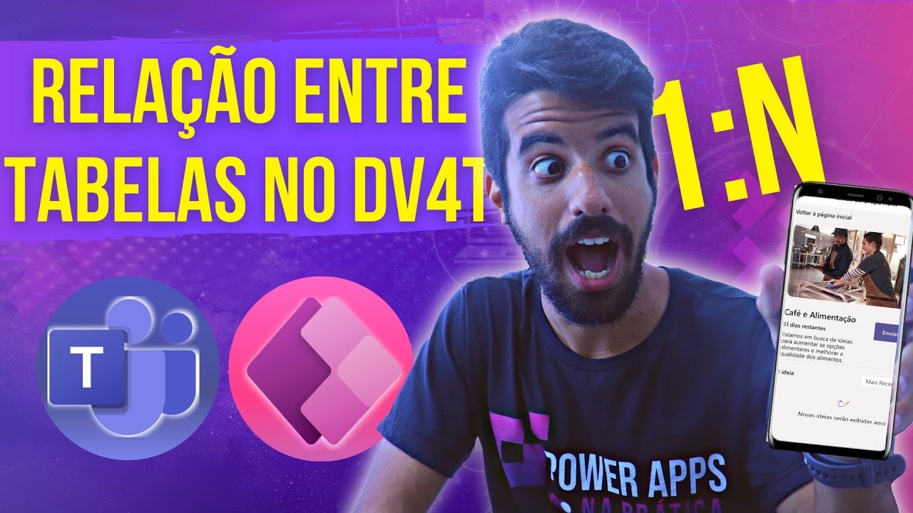 Relacionamento de Tabelas no Power Apps com Dataverse - App Ideias de Funcionários | Microsoft Teams