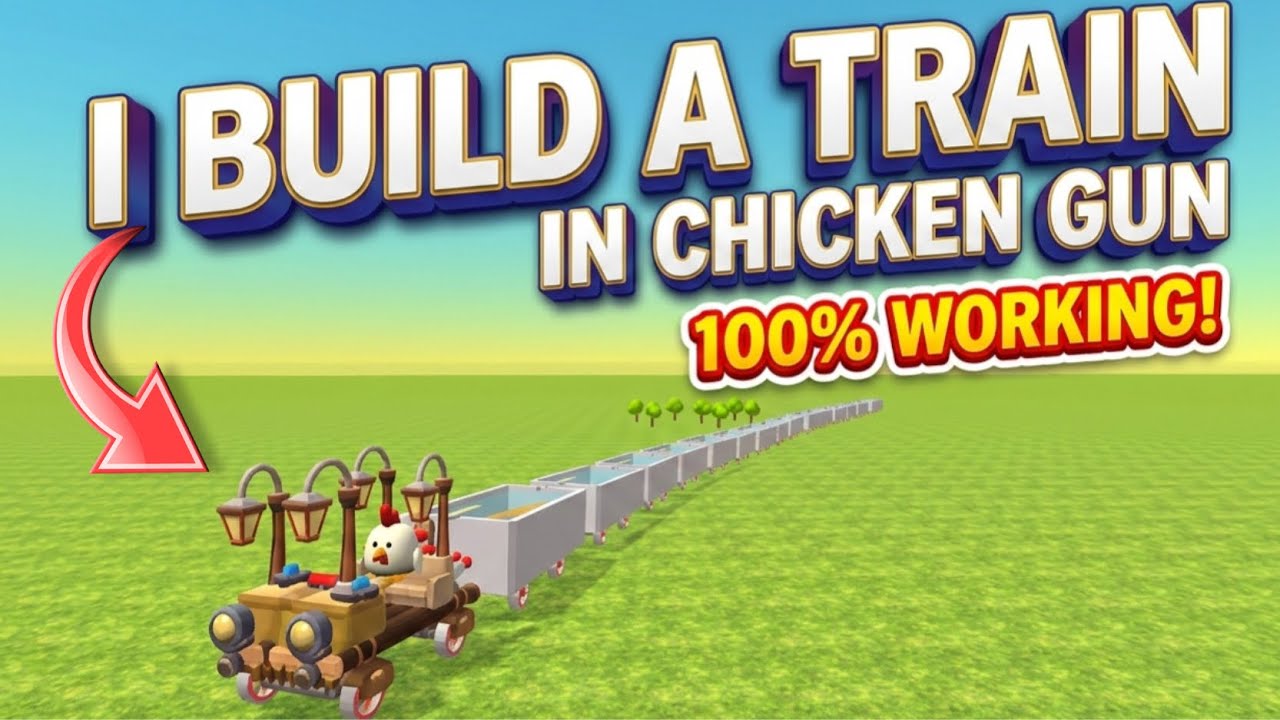 I build a train 🚂 in chicken gun || chicken gun new update 5.3.02