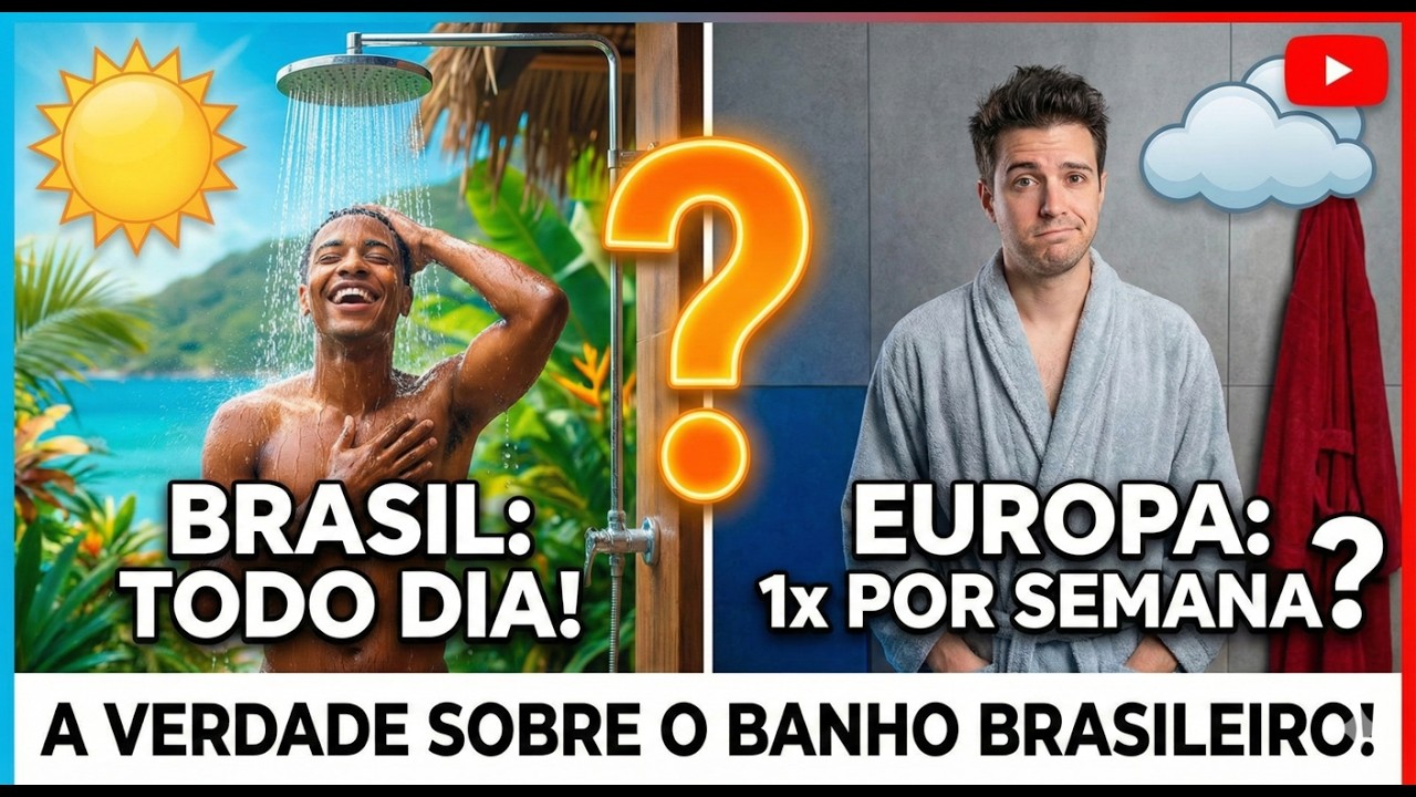 Por que os gringos não tomam banho todo dia igual ao brasileiro? 🚿🌍