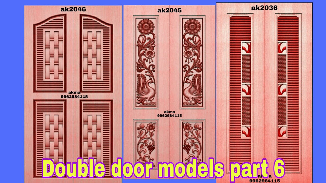 Double door models part 6 | Latest main entrance double door models for house | peacock Doors.