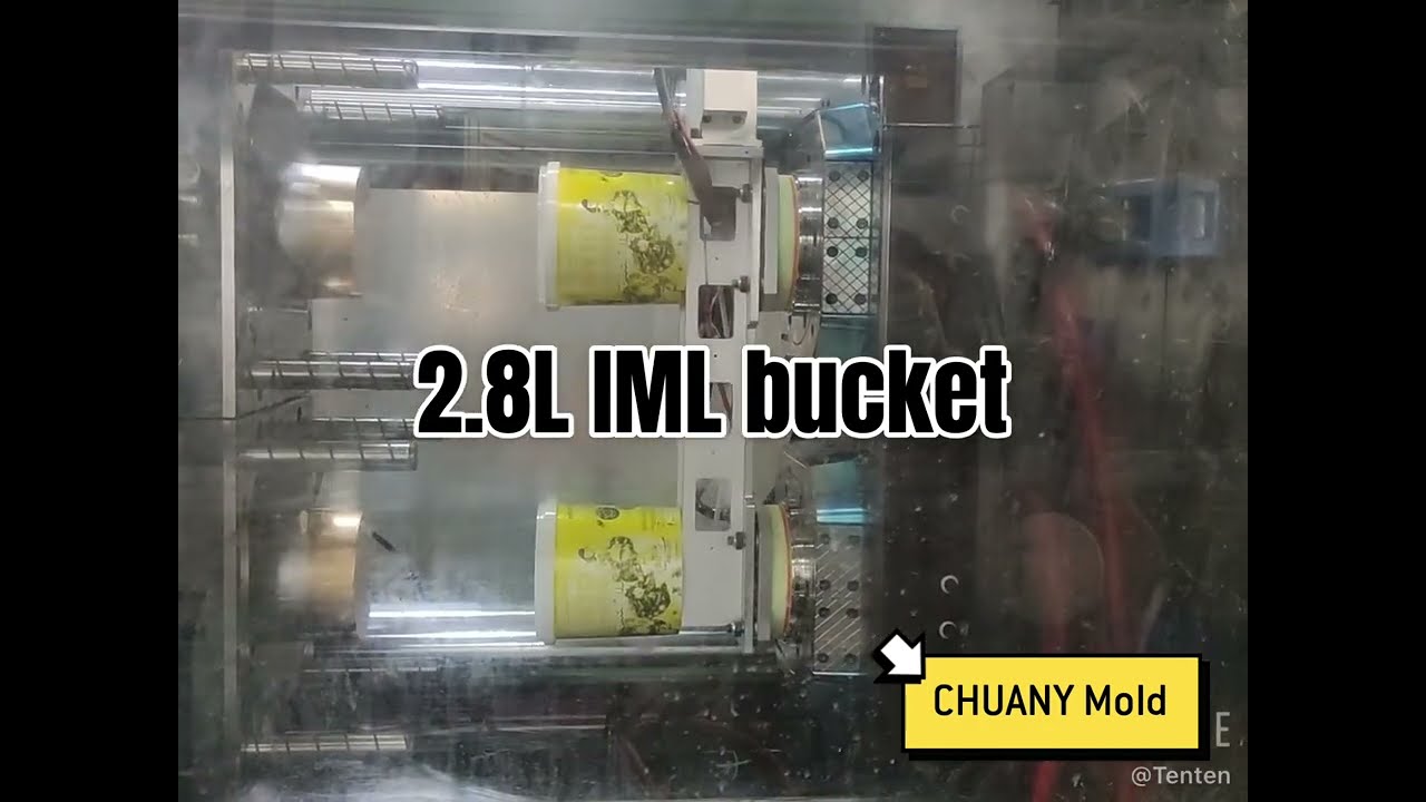 2.8 liter pail IML robot integrated bucket mold turnkey