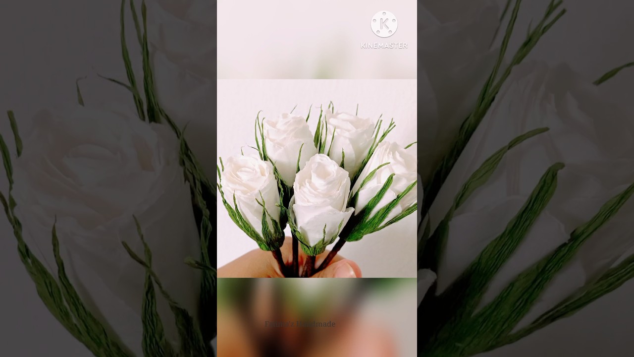 Tissue Paper Rose Buds #shorts #diy #papercrafts #tissuecraft #shortsvideo #ros&eacute; #tutorial