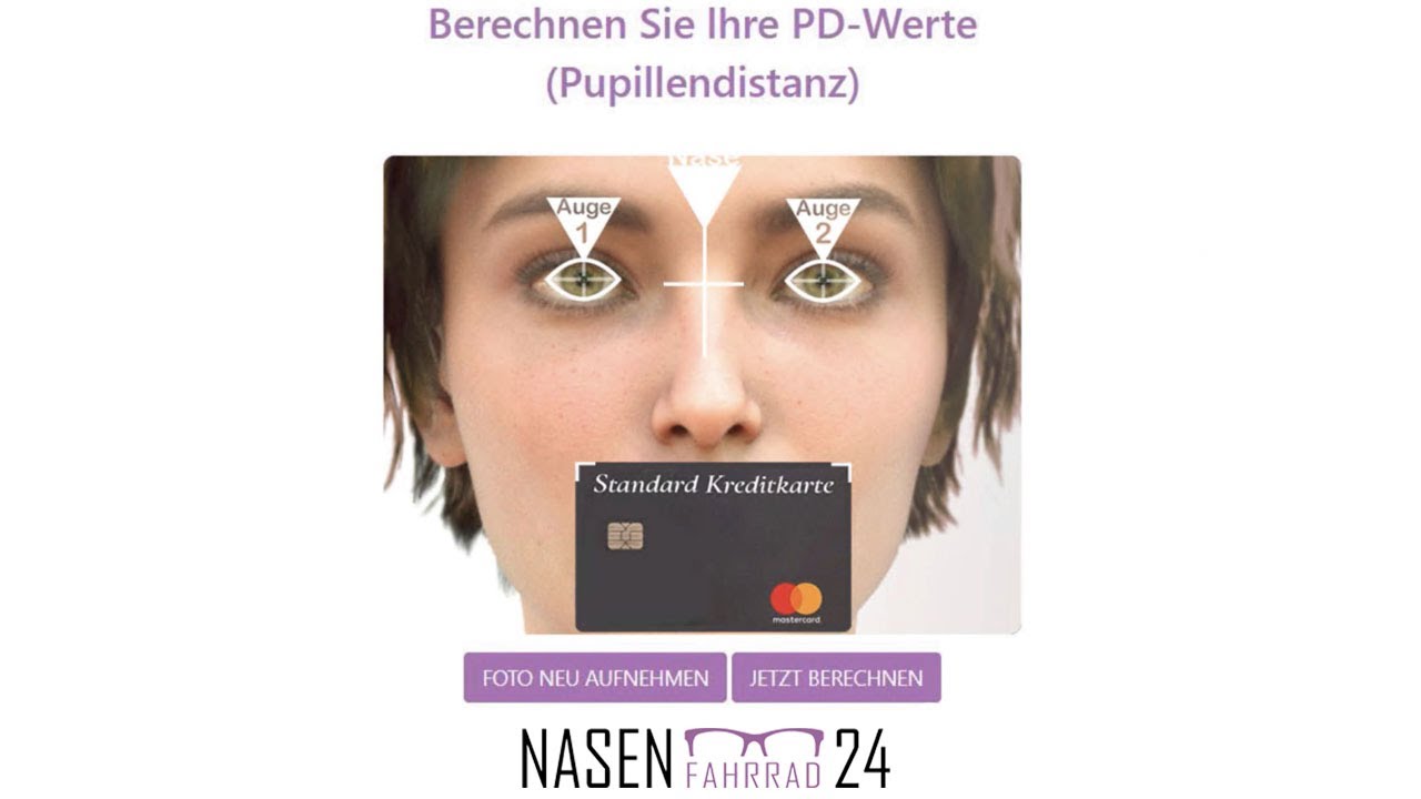 Pupillendistanz (Augenabstand) Selber Messen Mit Dem Online PD-Messtool