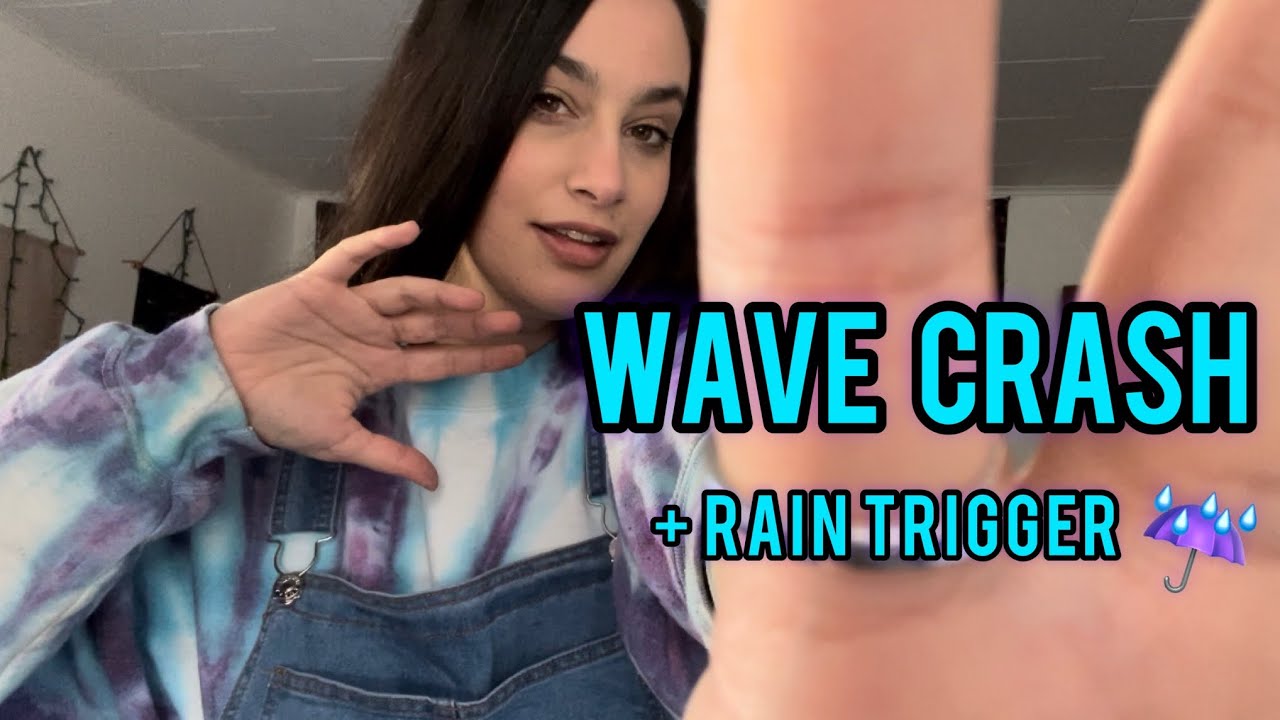 ASMR Wave Crash + Rain Visual (Fast, Aggressive Hand Movements & Hand Sounds)