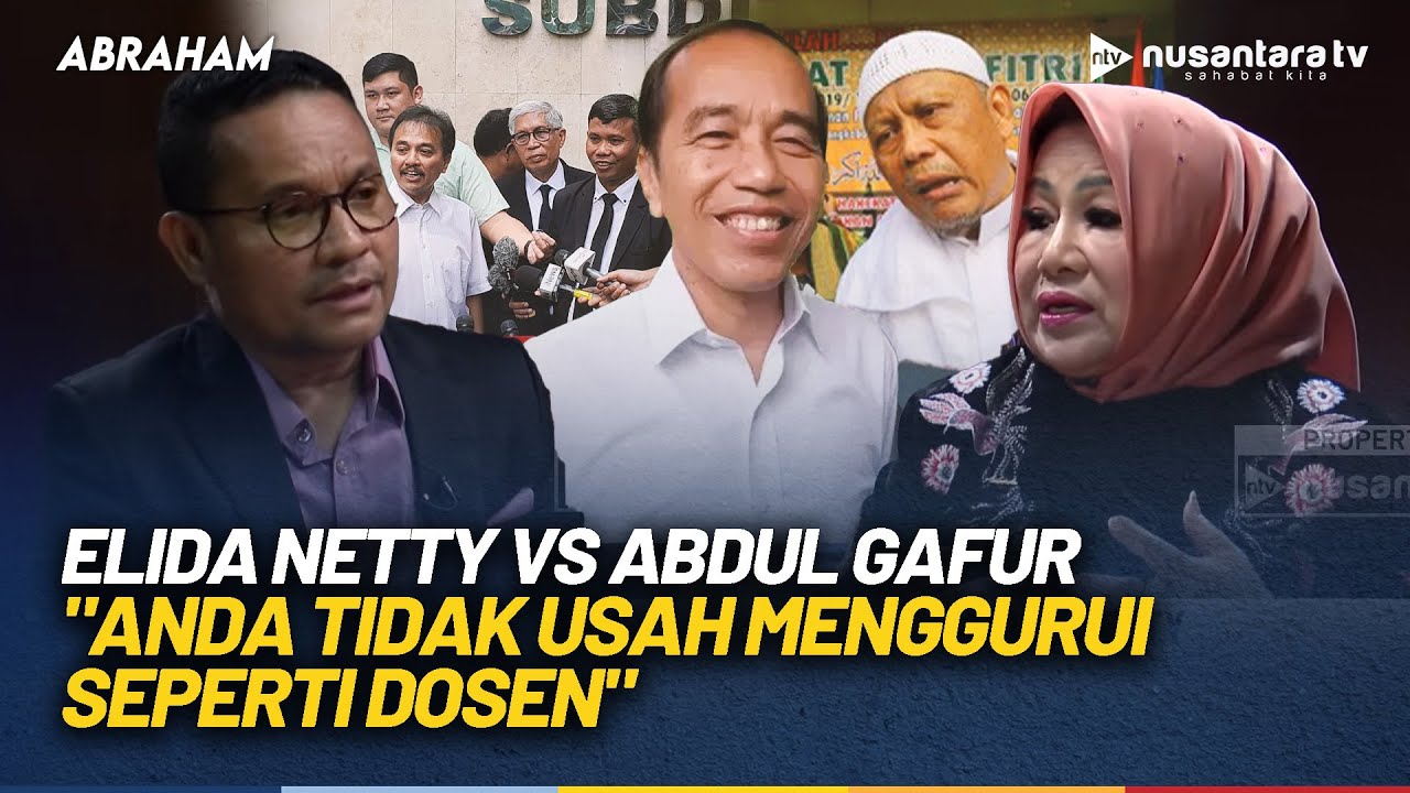 Debat Panas Elida Netty vs Abdul Gafur Soal Ijazah Jokowi: Anda Tidak Usah Menggurui Seperti Dosen
