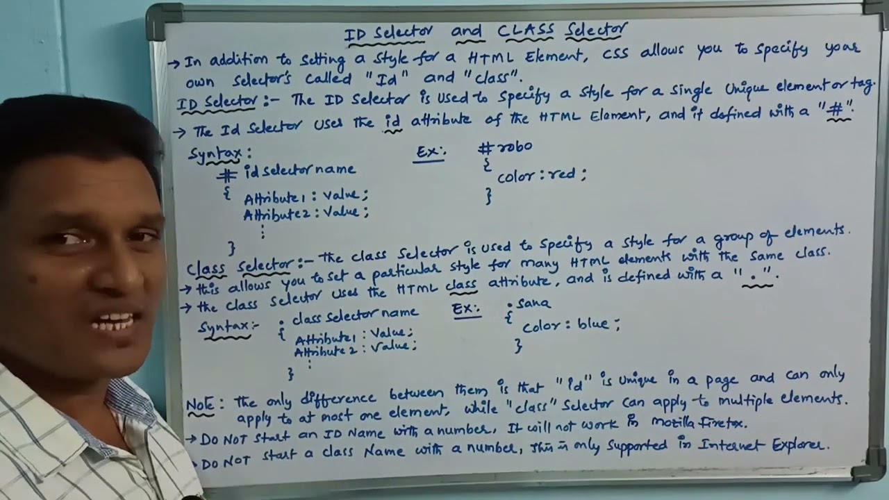 Id Selector and Class Selector in CSS | CSS Selectors | CSS Tutorial | CLASS-23 | HTML | Telugu