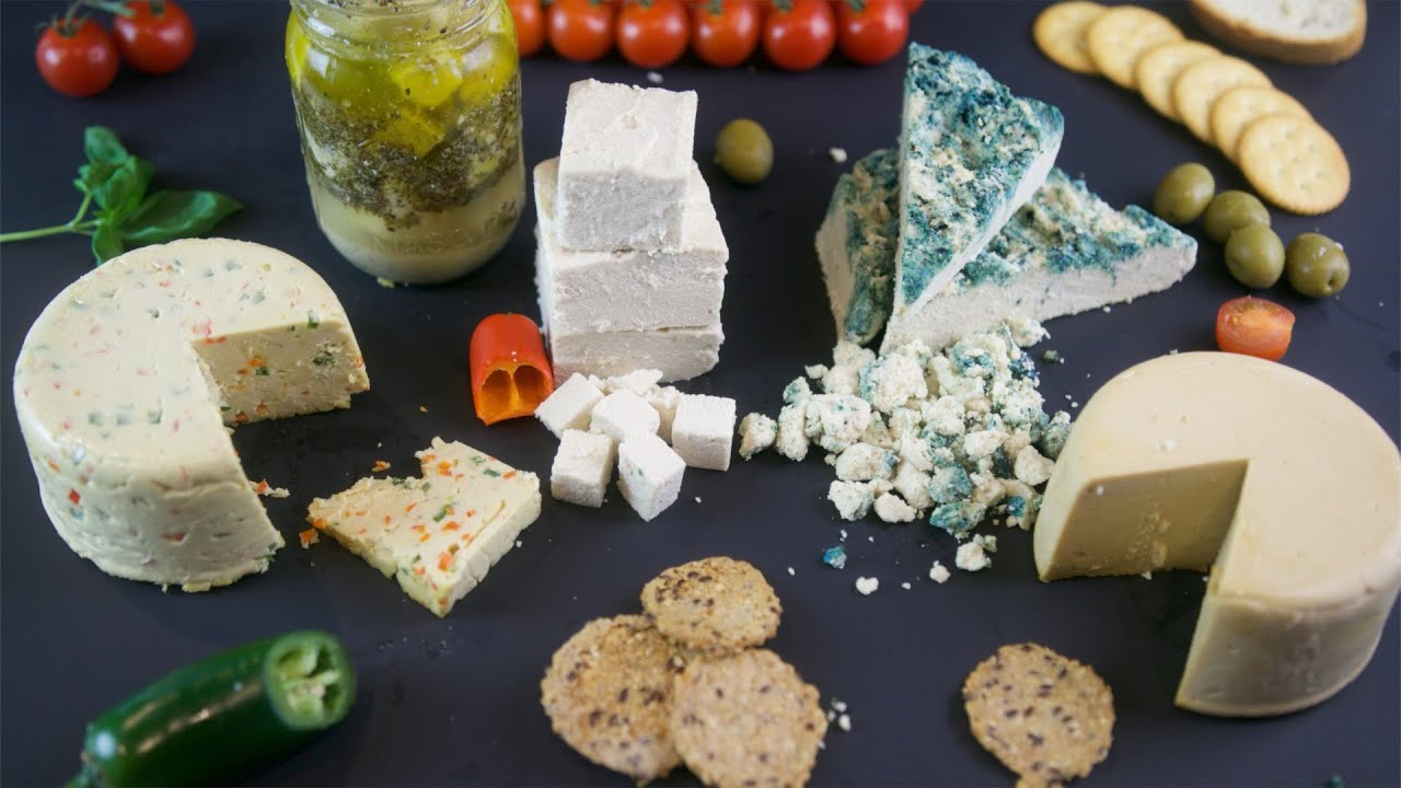 Vegan Cheeses: Pepper Jack, Smoked Gouda, Blue Cheese and Feta Cheese