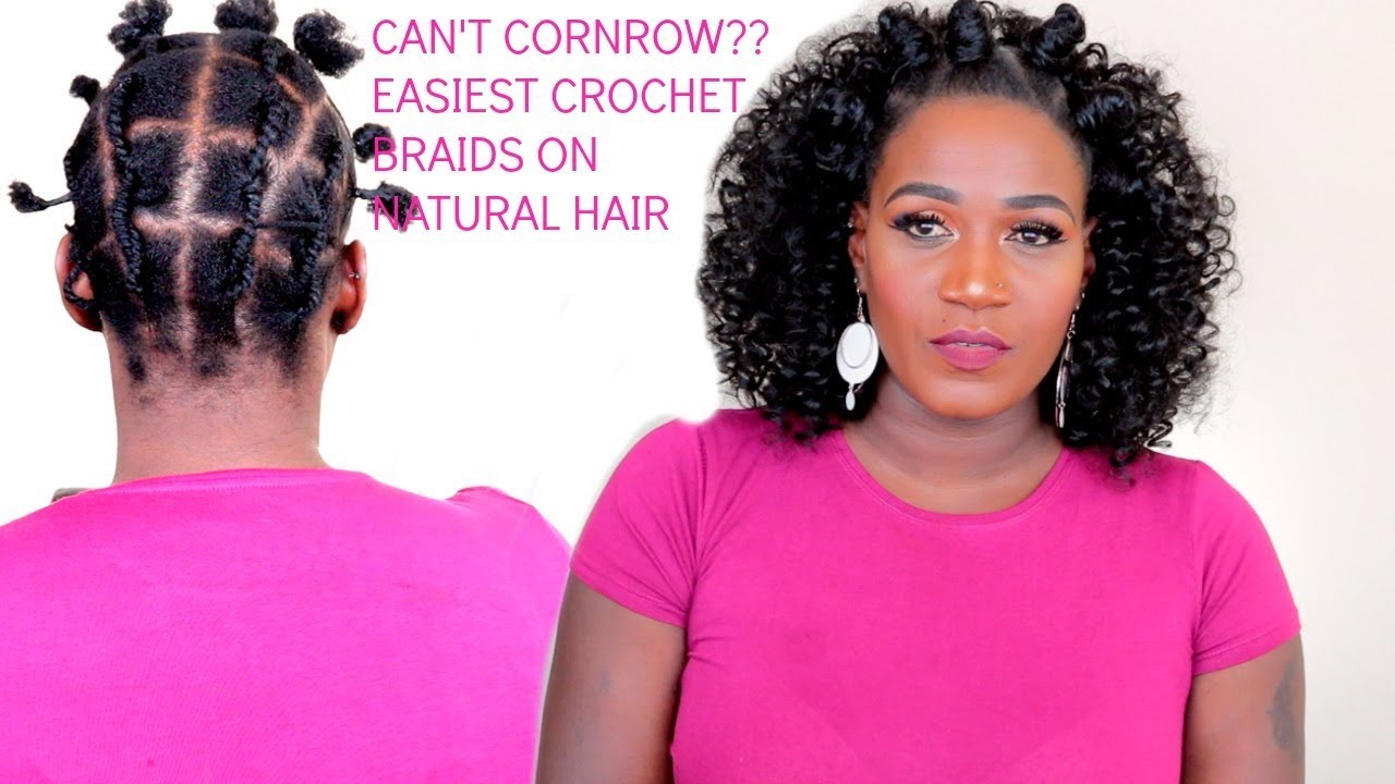 EASY BANTU KNOTS & THREADING METHOD CROCHET BRAIDS ON NATURAL HAIR | NO CORNROWS