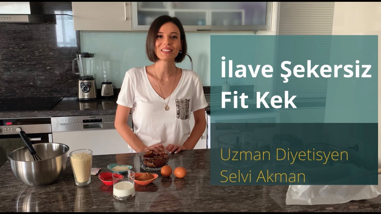 İlave Şekersiz Fit Kek Tarifi | 1 Dilim 140 Kalori | Uzman Diyetisyen Selvi Akman'ın Tarifleri