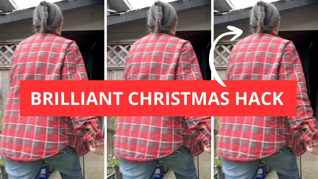 She grabs an old garden rake for this GENIUS Christmas idea!