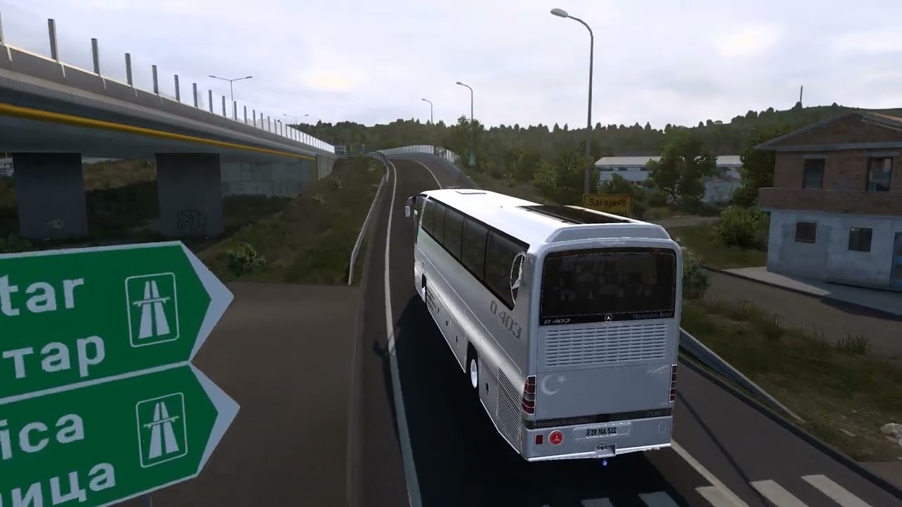 Euro Truck Simulator 2 Bus trip to Zenica with Turkish MB 0403 SHD (final)