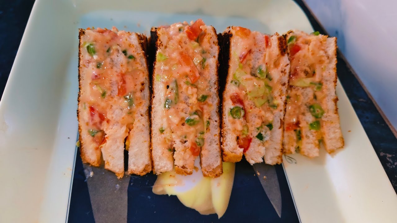 # desi style Veg cheese sandwich 🥪