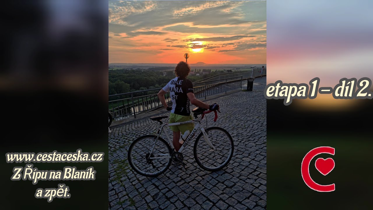 CESTA ČESKA - POUTNÍ STEZKA BLANÍK - ŘÍP. NA KOLE PROJETÁ STEZKA. DEN 1. ČÁST DRUHÁ. MĚLNÍK ŘÍP