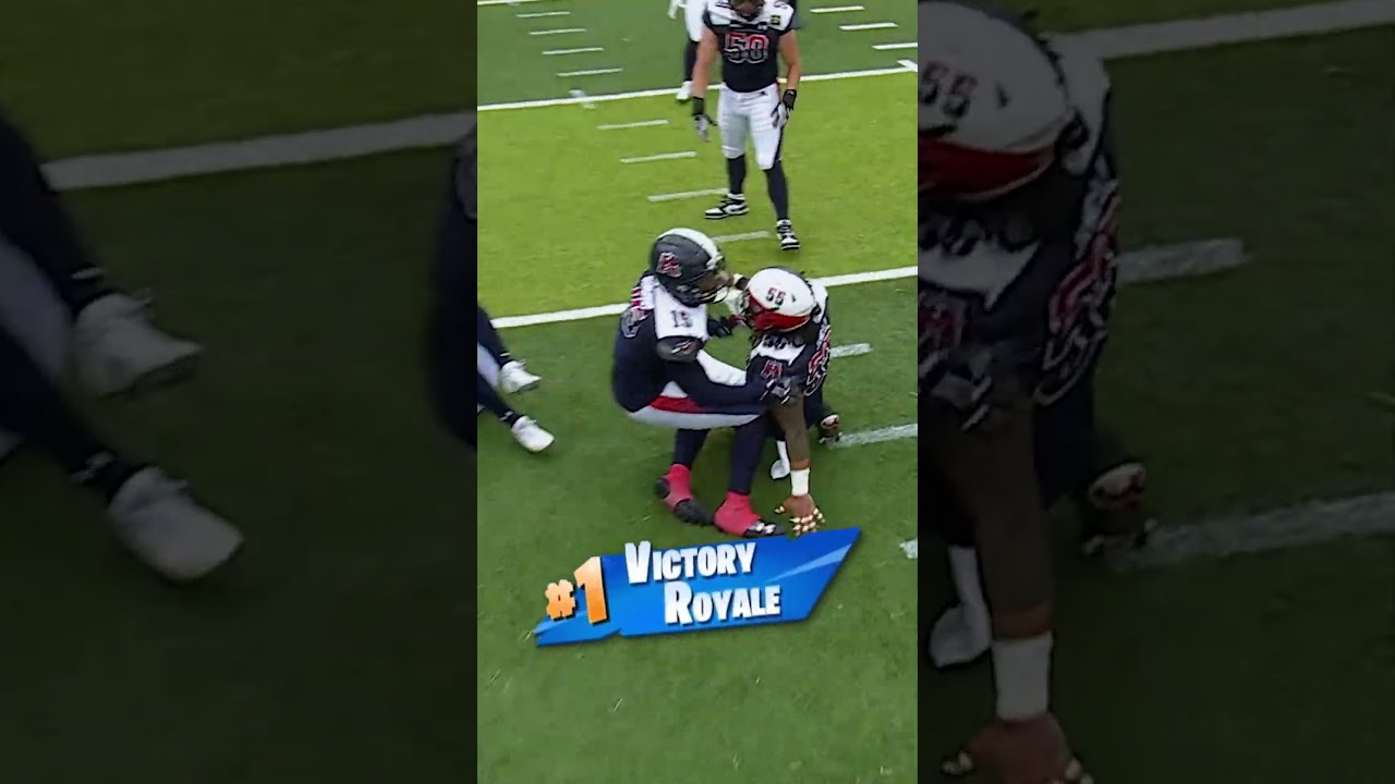 FORTNITE in the UFL! 🤣 #ufl #football #fortnite #roughnecks #uflfootball