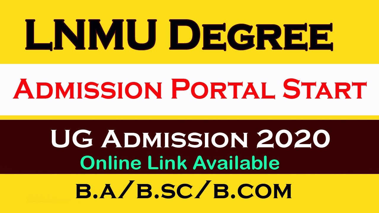 LNMU Graduation Apply Started |Lnmu Degree Apply Online  for BA/BSC/BCOM |LNMU UG Apply Now News