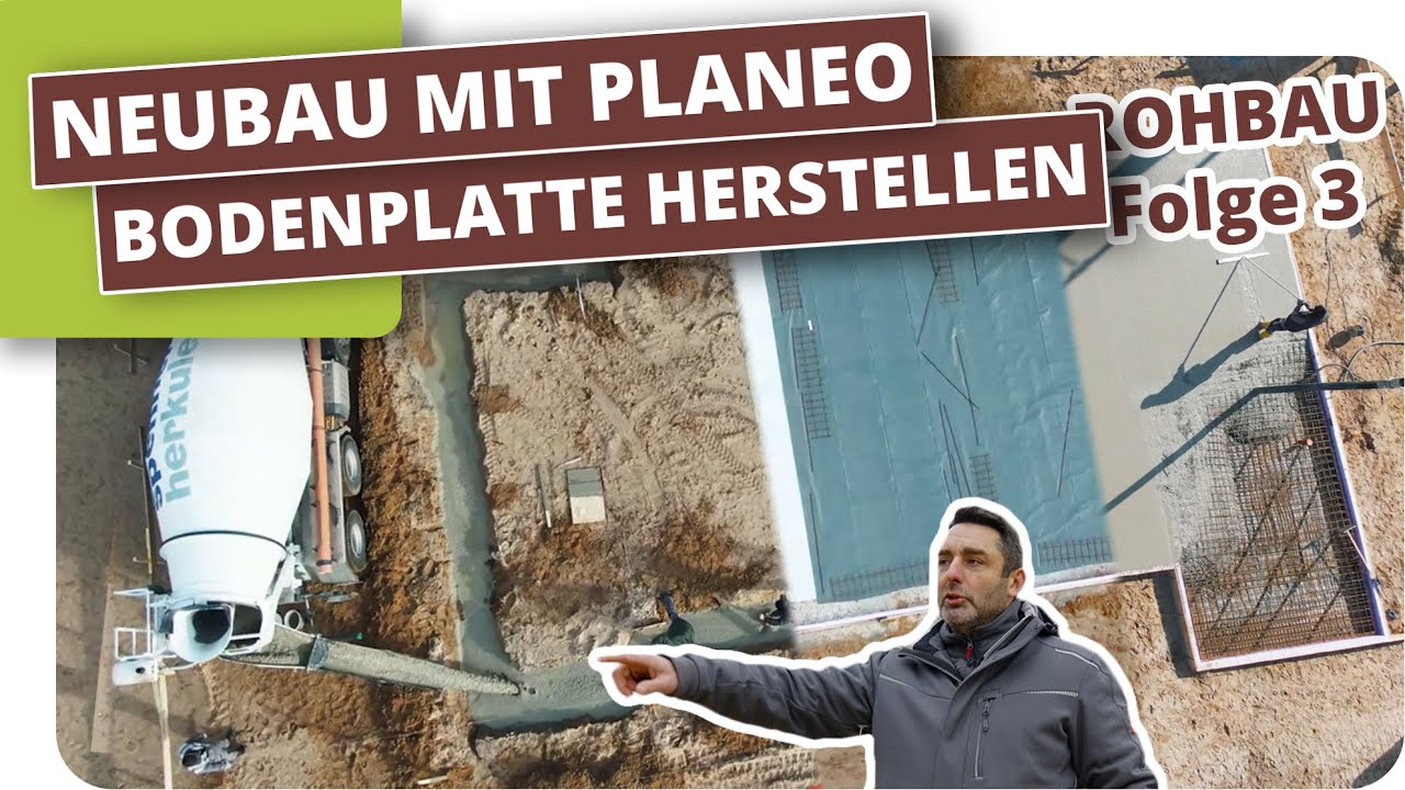 Streifenfundamente und Bodenplatte herstellen mit Verlegung der Abwasserrohre #3