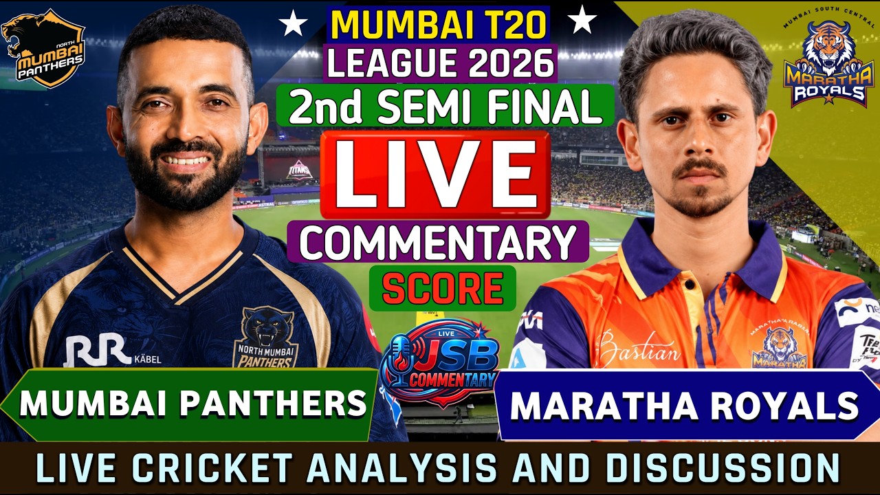 North Mumbai Panthers vs MSC Maratha Royals | MMR vs NMP 2nd Semi Final T20 |Live Score & Commentary