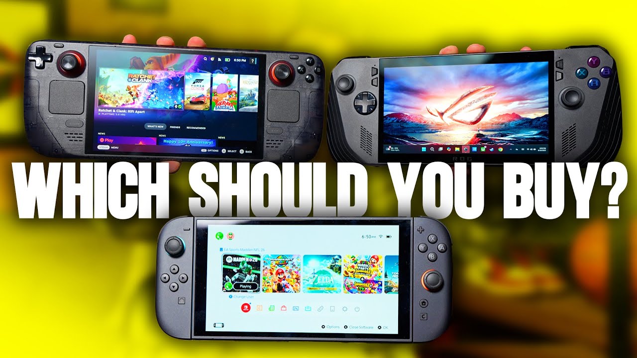 ROG Ally X vs Switch 2 vs Steam Deck vs Legion Go vs MSI Claw 8AI+: Which Should YOU BUY In 2025?