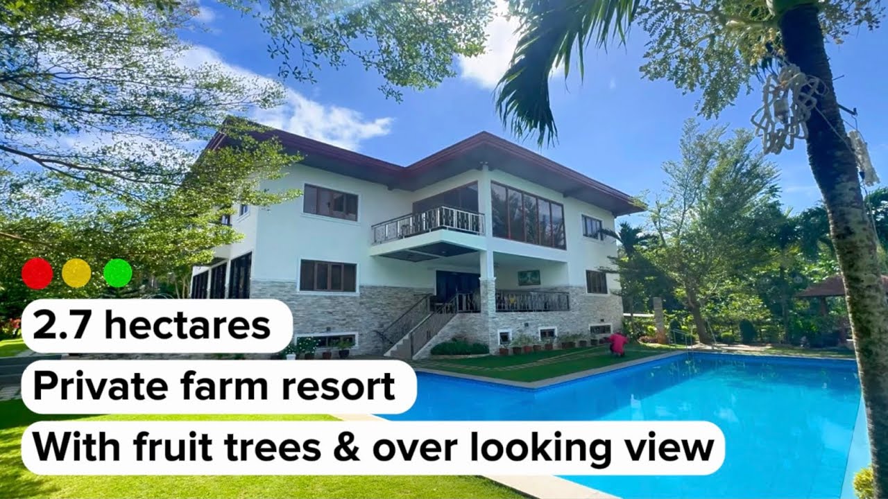 NOV-863-26 Pvt. farm resort 2.7 hectares mini mansion, swimming pool, fruit trees, overlooking view