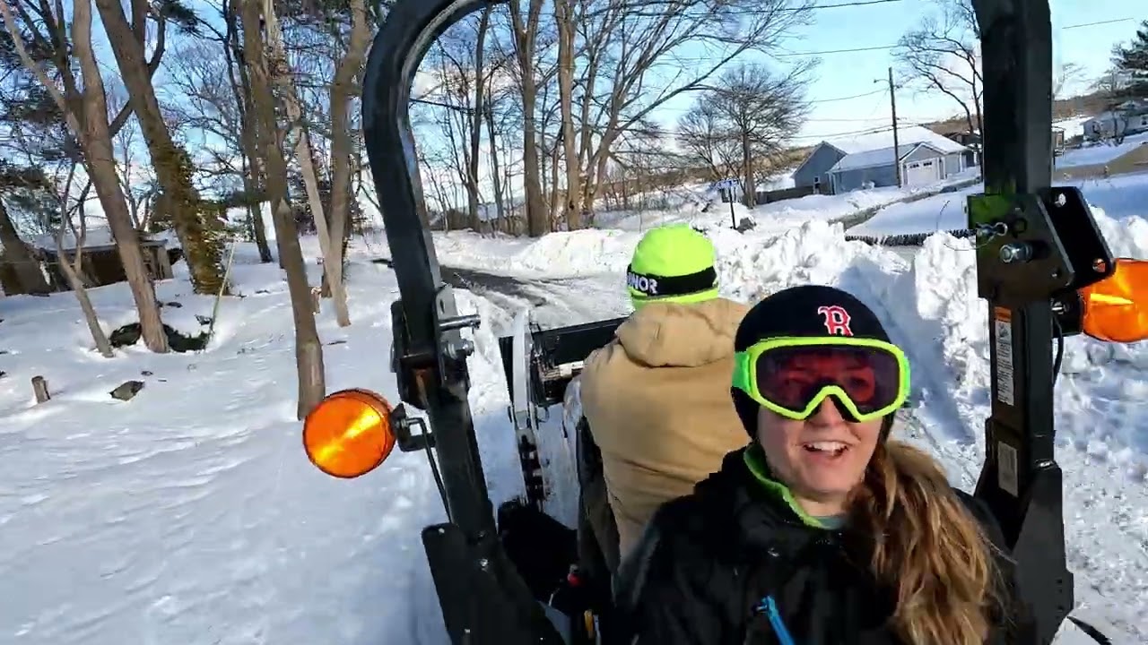 Blizzard of 2026 snow clean up with bobcat tractor and flower field update