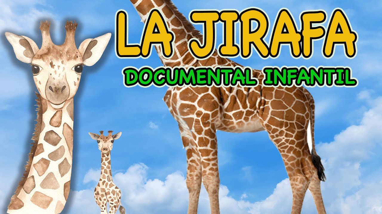 LA JIRAFA🦒 |Videos educativos para niños|Animales de la sabana| Los animales|Documentales para niños