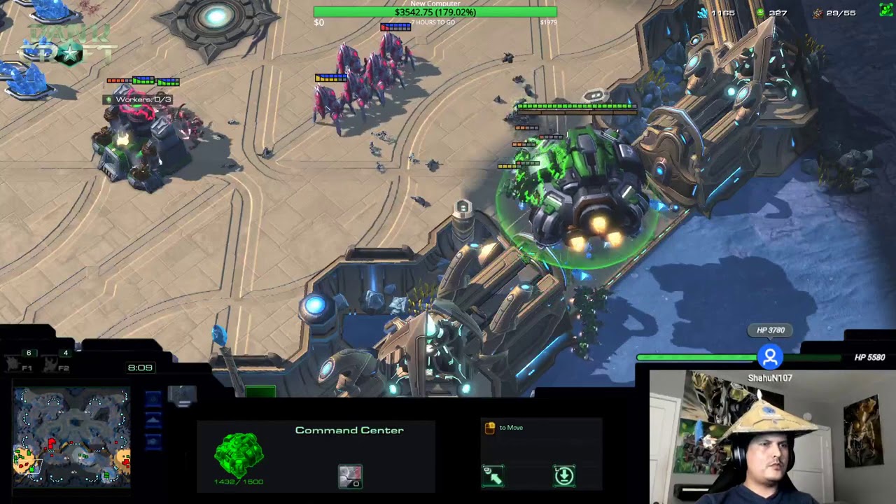 StarCraft 2 Terran vs Protoss The gold base