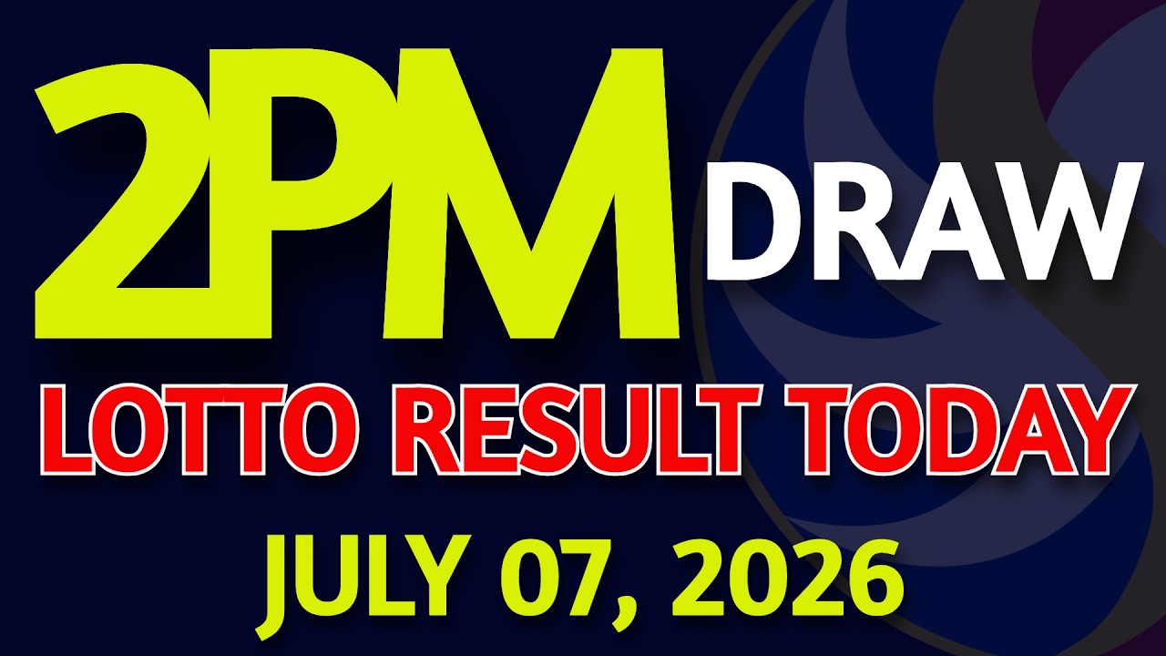 2pm Lotto Result Today July 07, 2026 Swertres Ez2 PCSO