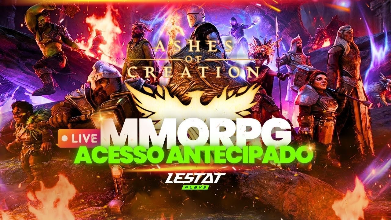 Gameplay Ashes of Creation MMORPG com FIGTHER - Acesso Antecipado