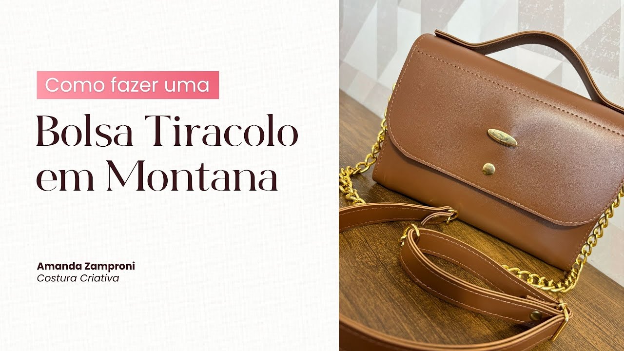 Bolsa Tiracolo em Sintético Montana com Corte a Fio - Passo a Passo