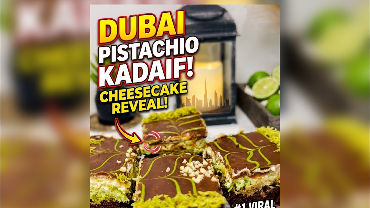 Golden Layers: Dubai Cheesecake Brownie #cheesecake 