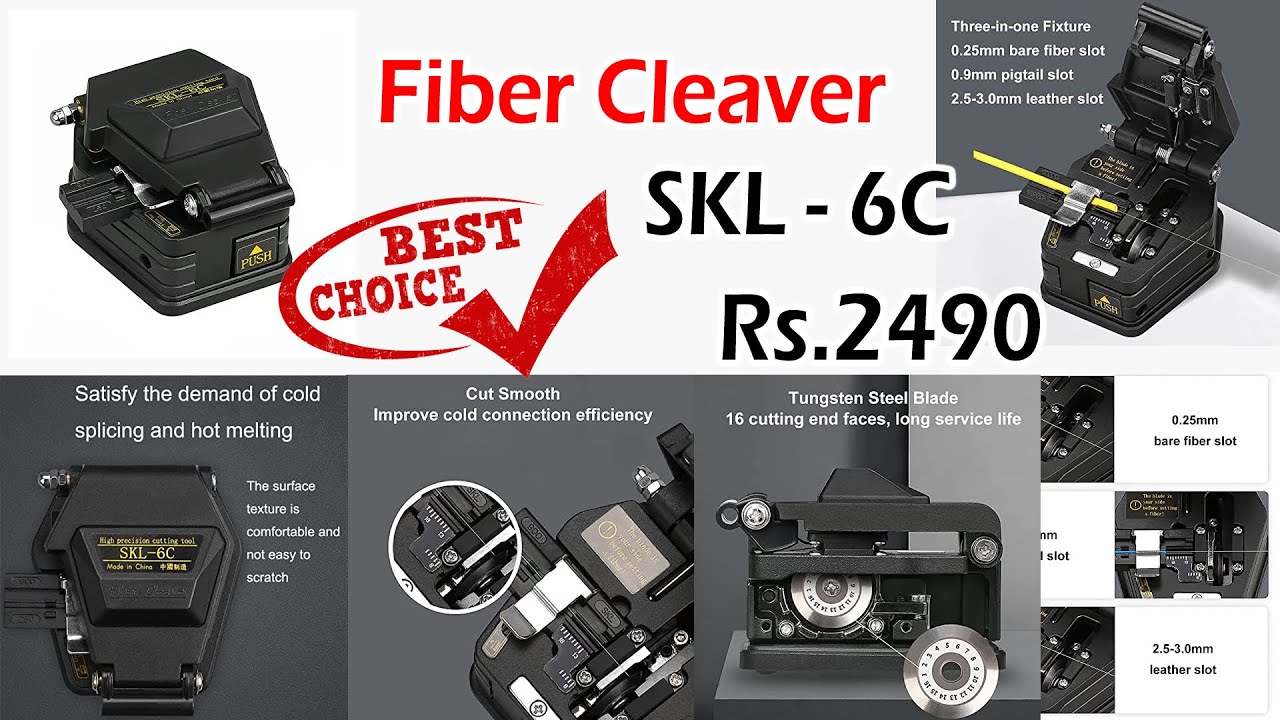 Optrotech Automatic SKL-6C High Precision fiber optic cleaver Optical fiber cutter 16 surface blade
