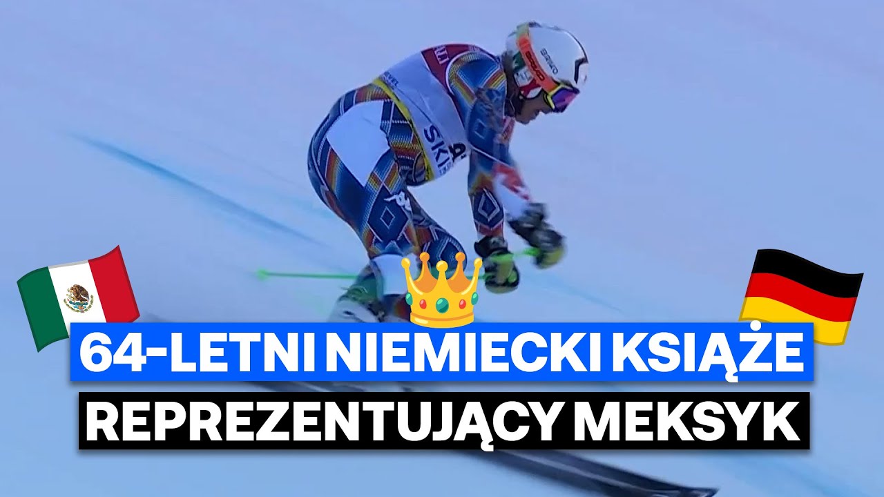 Kr&oacute;tki przejazd księcia Hubertusa Rudolpha von Hohenlohe-Langenburg na MŚ w Courchevel-Meribel